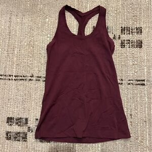 Lululemon Athletica burgundy racer back Tank Top